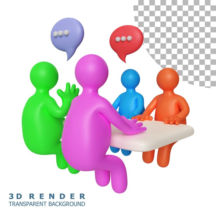PSD reunión icono 3d