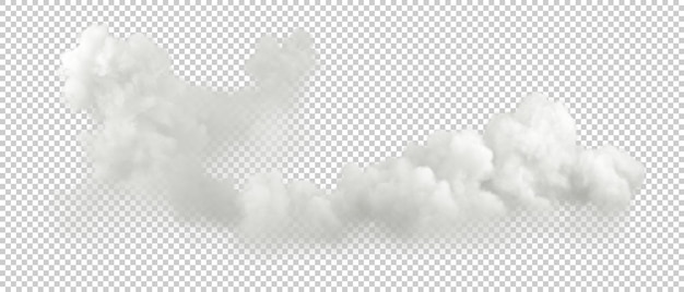 Rêve horizontal nuages moelleux paysagers coupés arrière-plans transparents illustration 3d