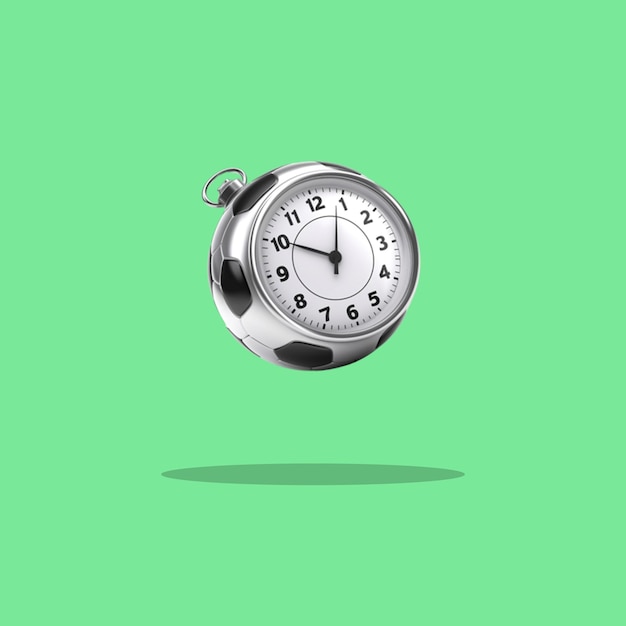 un réveil en argent avec l'heure à 4:15