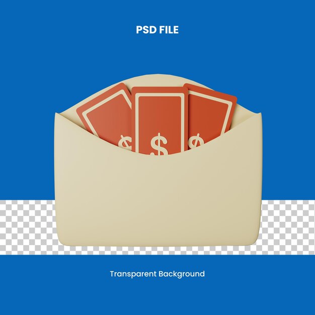 Revenu D'icône 3d Isolé Sur Le Fond Transparent