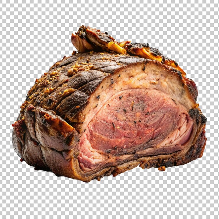 PSD reverse sear standing rib roast fundo transparente