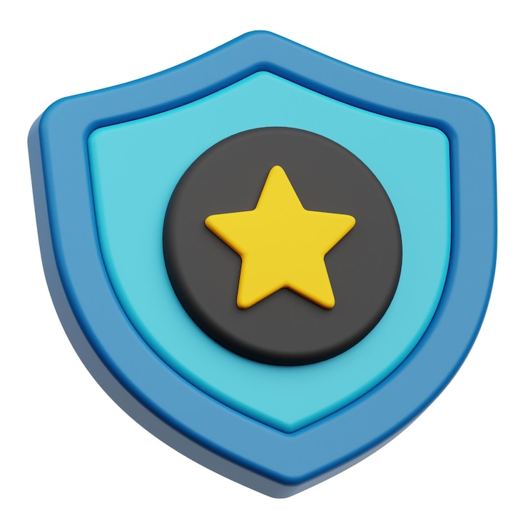 PSD review protection 3d icon isolated on the white background