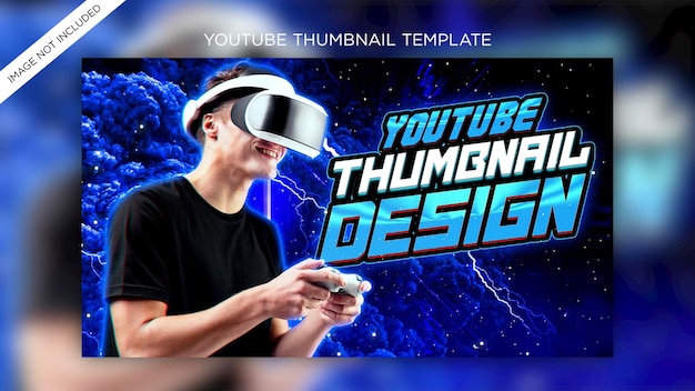 Revisão de vídeo miniatura do canal do youtube e banner da web PSD Premium