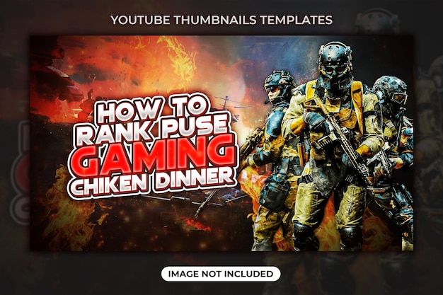 Revisão de videogame miniatura do canal do YouTube e modelo de banner da web psd
