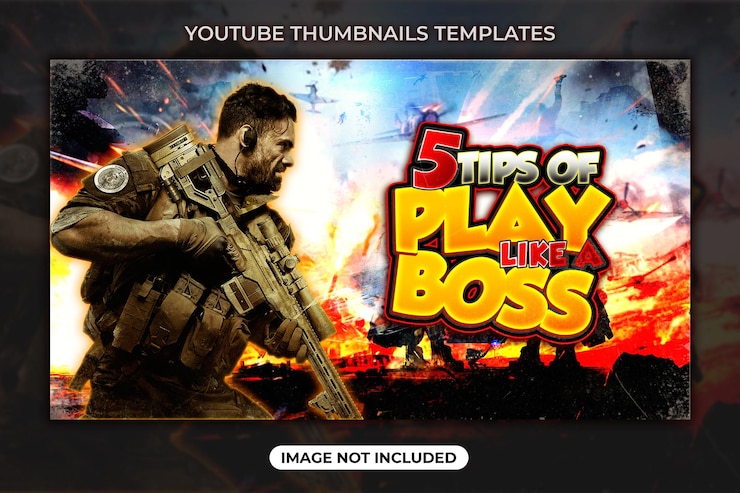 PSD revisão de videogame miniatura do canal do youtube e modelo de banner da web psd