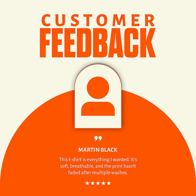 Revisión del cliente Diseño de testimonios para redes sociales e Instagram plantilla de publicación PSD