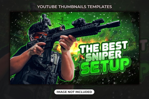 Revisión de videojuegos miniatura del canal de YouTube y plantilla de banner web psd