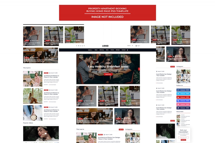 PSD revista y blog noticias revista