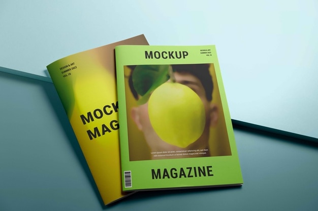 Revista em modelo de estúdio.