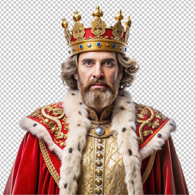 PSD rey sobre un fondo transparente