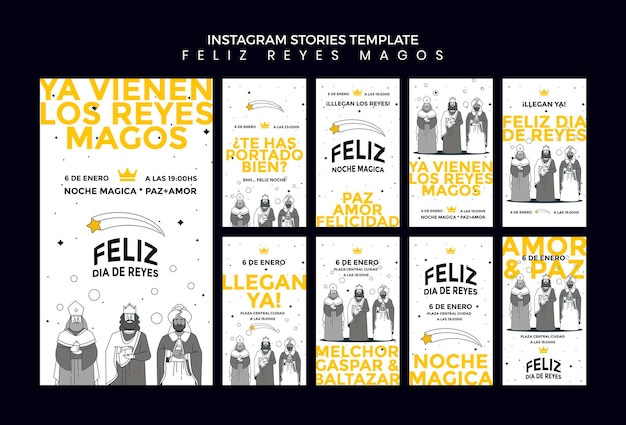 Reyes Magos Instagram Geschichten Vorlage