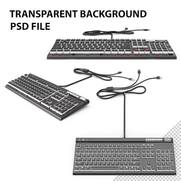 PSD rgb-mechanische gaming-tastatur png