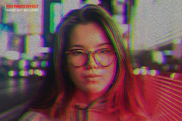 PSD rgb-split-doppelfarb-fotoeffekt