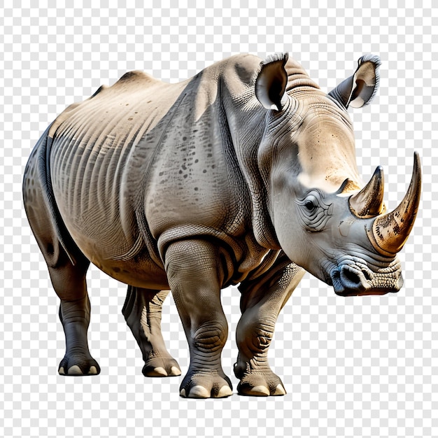 PSD rhino png aislado en un fondo transparente