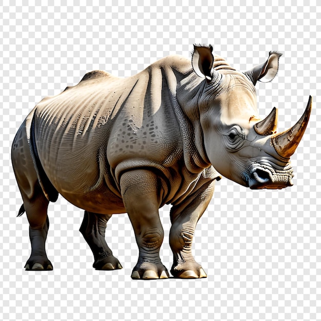 PSD rhino png aislado en un fondo transparente