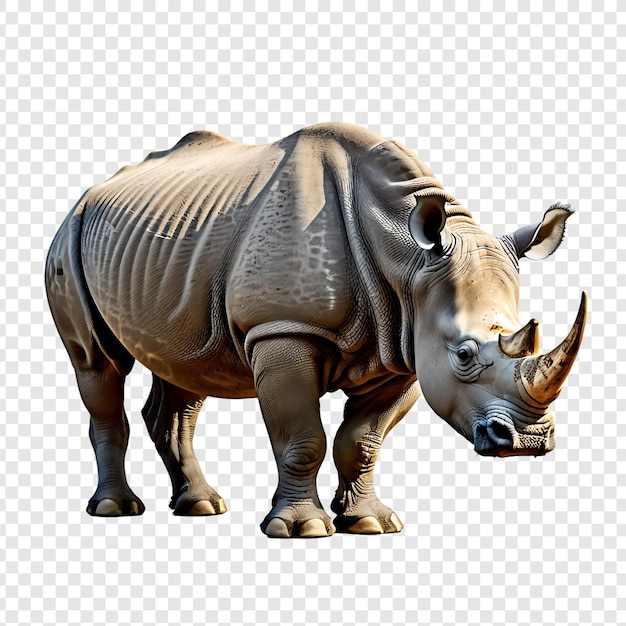 PSD rhino png aislado en un fondo transparente