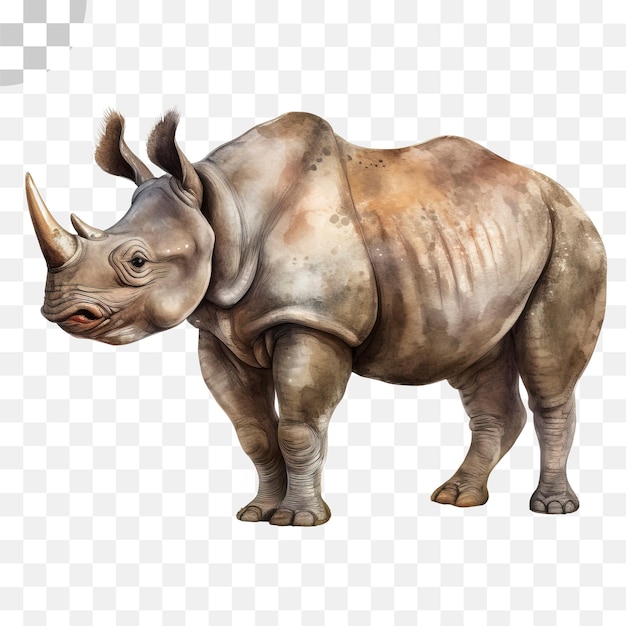 PSD rhino png rhinocéros sur fond transparent téléchargement png