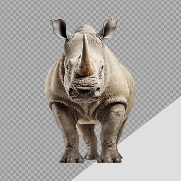 PSD rhinocéros isolé sur fond transparent png