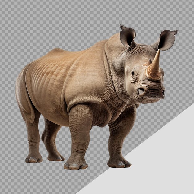 PSD rhinocéros isolé sur fond transparent png