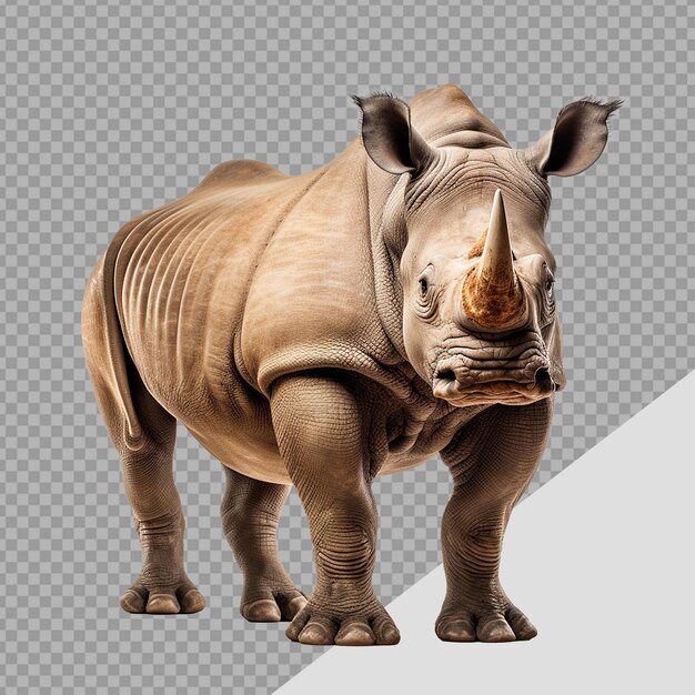 PSD rhinoceros png aislado en un fondo transparente