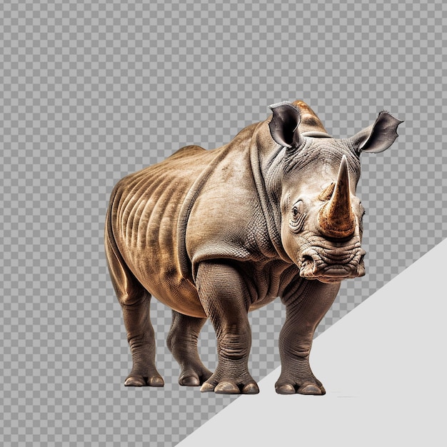 PSD rhinocéros png isolé sur un fond transparent