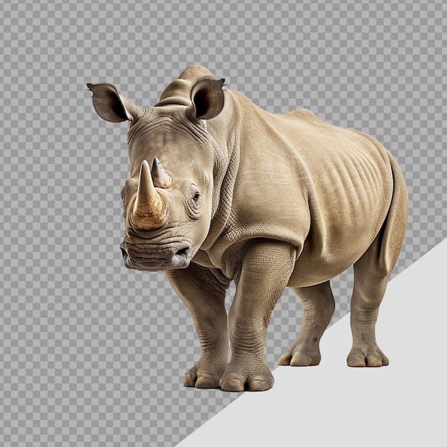 PSD rhinoceros png isoliert auf durchsichtigem hintergrund