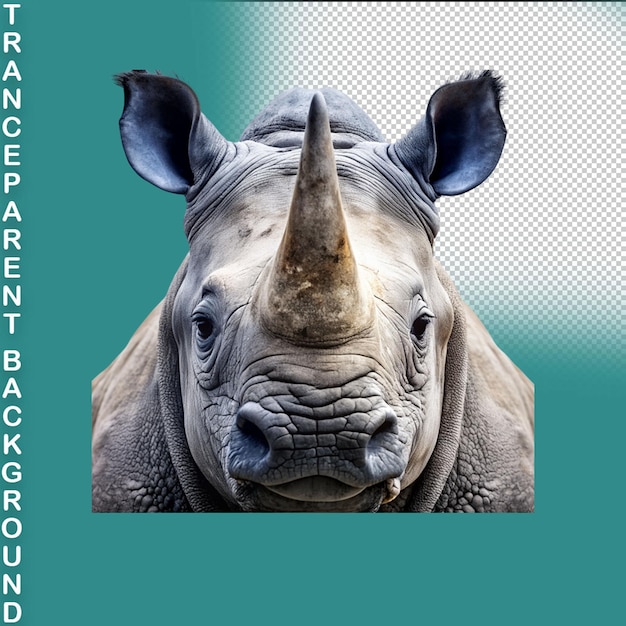 PSD rhinoceros png isoliert auf durchsichtigem hintergrund