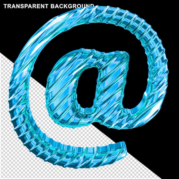 Ribbed blue symbol