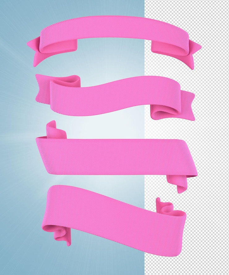 PSD ribon 3d (em inglês)