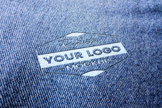 ricamo di jeans Mockup