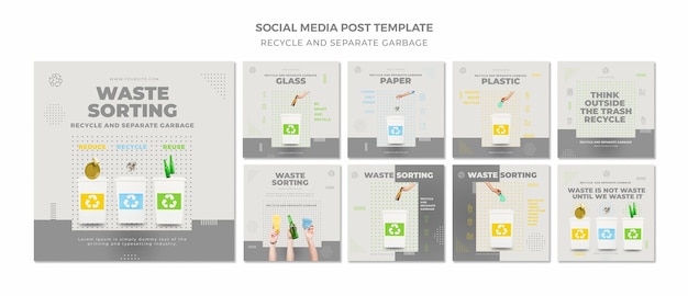 Riciclare il concetto di social media post template
