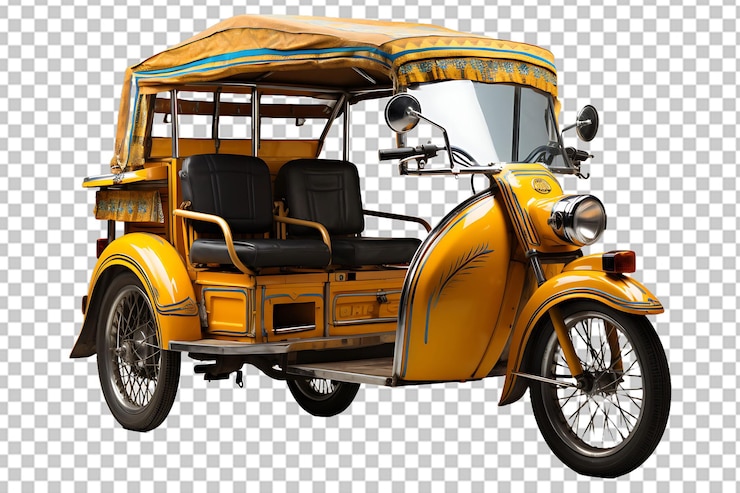 PSD rickshaw de motor indio de alta calidad imagen realista