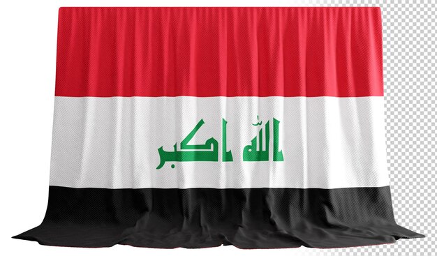 Rideau De Drapeau De L'irak En Rendu 3d Célébrant La Résilience De L'irak