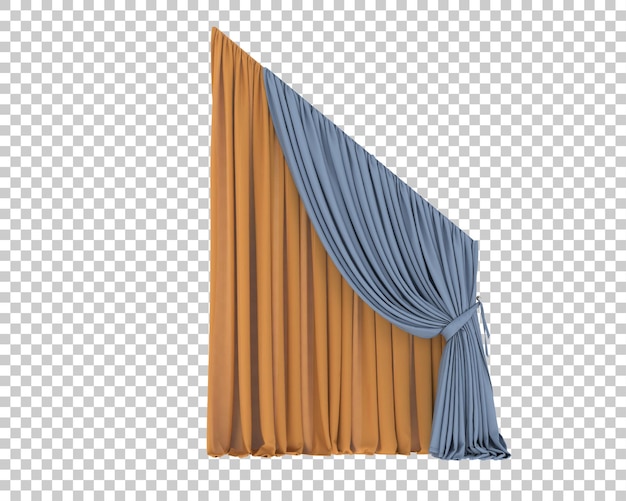 PSD rideaux isolés sur fond transparent illustration du rendu 3d