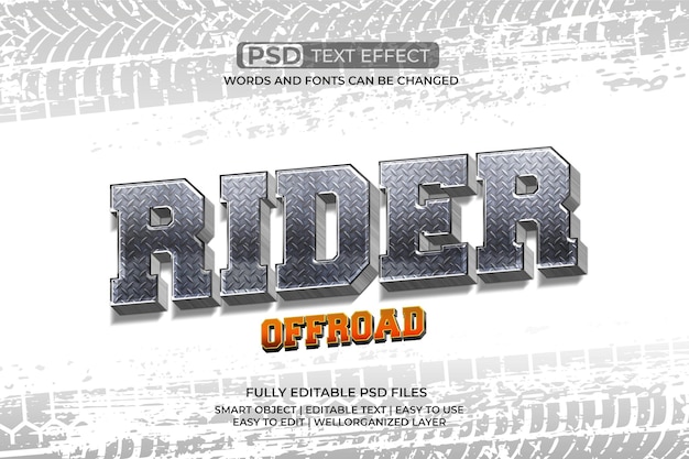 Rider Iron Plate Text-Effekt