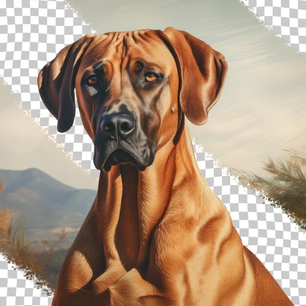 PSD el ridgeback de rhodesia fotografiado fuera de un fondo transparente