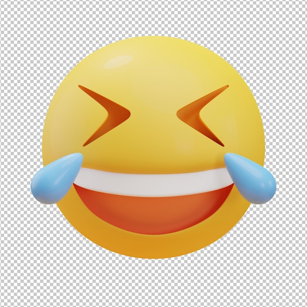 Riendo emoji 3d ilustración