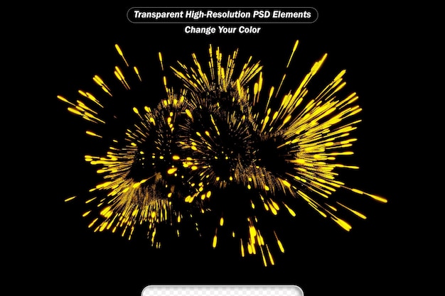 PSD riesiges feuerwerk beleuchtet die nacht