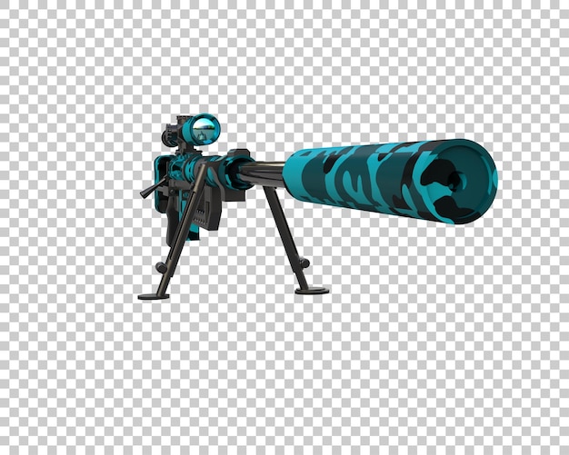 Riffle aislado en el fondo ilustración de renderización 3D