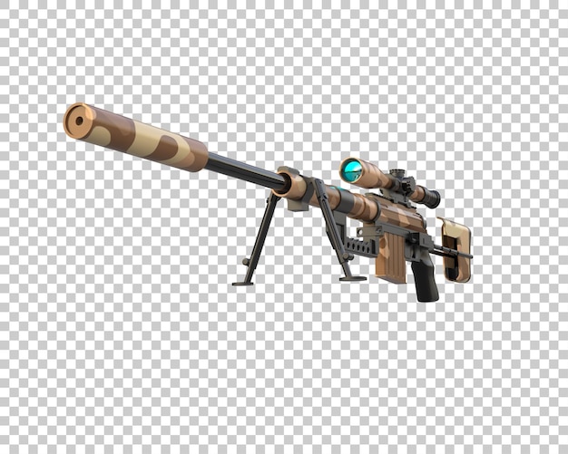 Riffle aislado en el fondo ilustración de renderización 3D