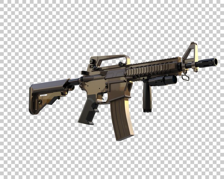 PSD riffle aislado en el fondo ilustración de renderización 3d