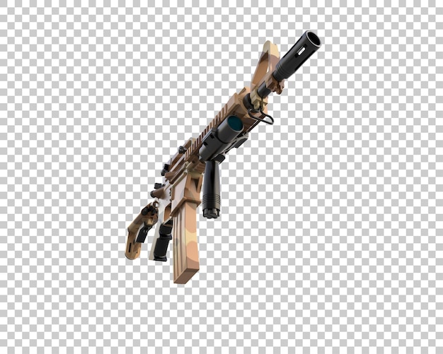 Riffle aislado en el fondo ilustración de renderización 3D
