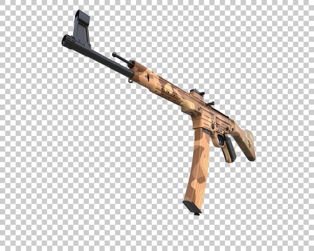 Riffle con alcance aislado en el fondo ilustración de renderización 3D