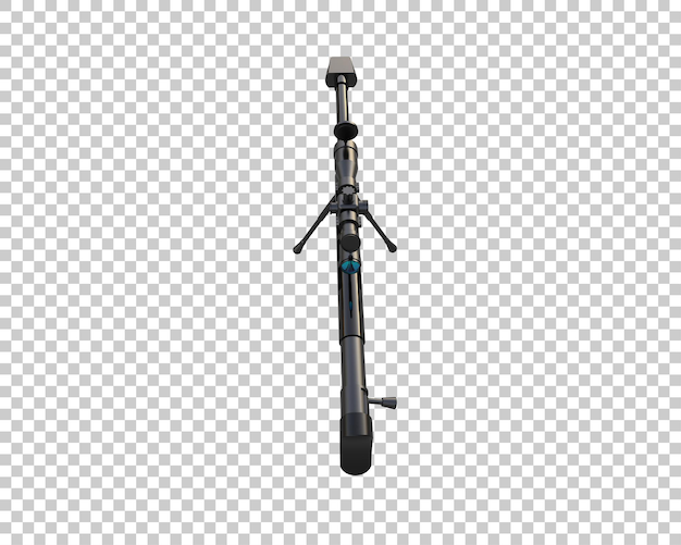 Riffle con alcance aislado en el fondo ilustración de renderización 3D