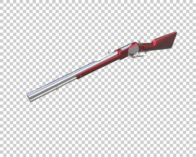 Riffle con alcance aislado en el fondo ilustración de renderización 3D