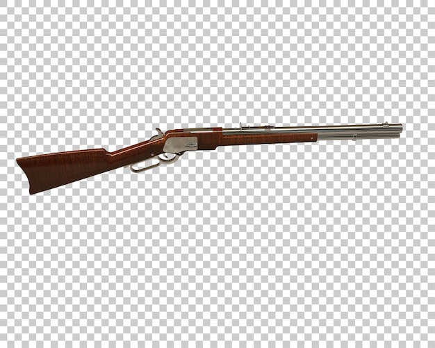 Riffle con alcance aislado en el fondo ilustración de renderización 3D