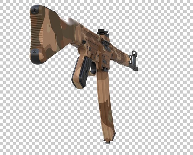 PSD riffle com escopo isolado no fundo ilustração de renderização 3d