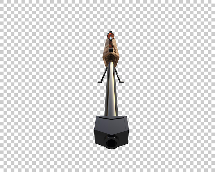 PSD riffle con portata isolata sullo sfondo illustrazione di rendering 3d