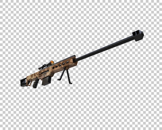 Riffle mit Isolierung des Bereichs auf dem Hintergrund 3D-Rendering-Illustration