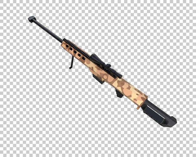 Riffle mit Isolierung des Bereichs auf dem Hintergrund 3D-Rendering-Illustration